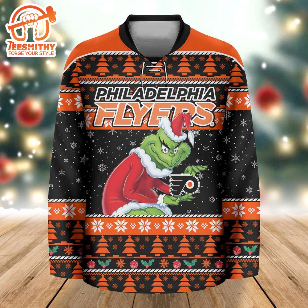 NHL Philadelphia Flyers Grinch Hockey Jersey