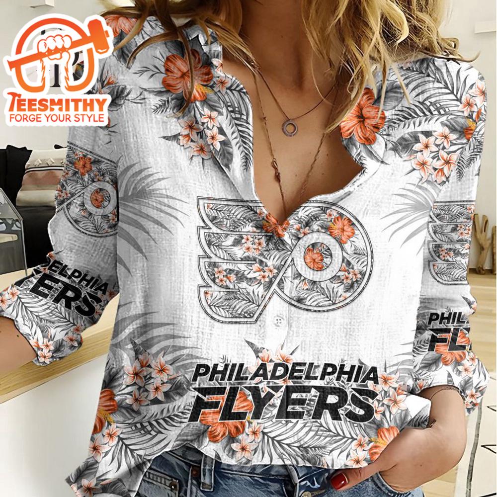 Nhl Philadelphia Flyers Special Hawaiian Design Woman Casual Shirt