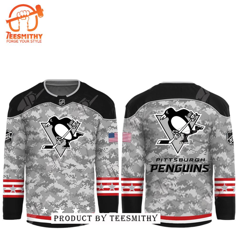 NHL Pittsburgh Penguins Arctic Camo 2024 Salute to Service Club Hockey Jersey