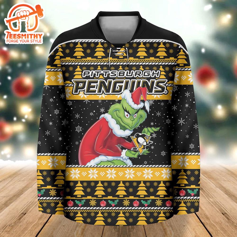 NHL Pittsburgh Penguins Grinch Hockey Jersey