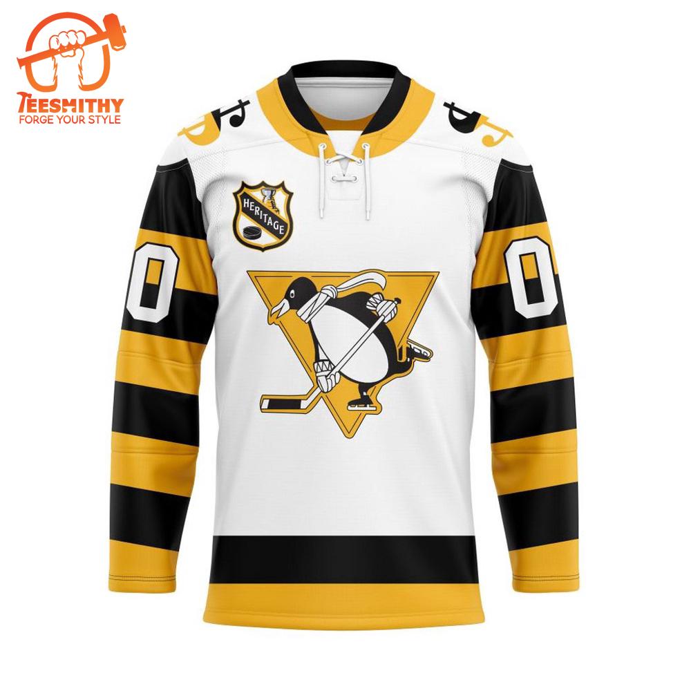 NHL Pittsburgh Penguins Personalized Heritage Hockey Jersey Design