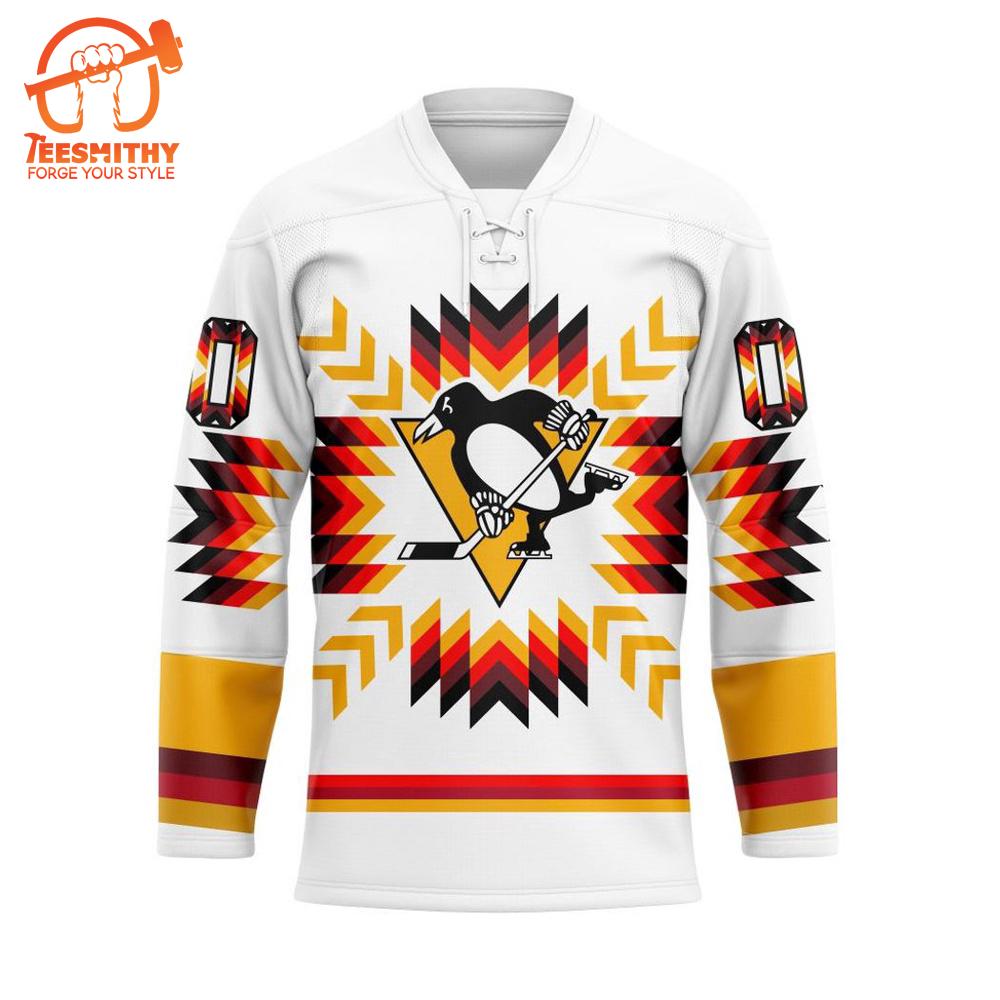 NHL Pittsburgh Penguins Special Design With Native Pattern Hockey Jersey