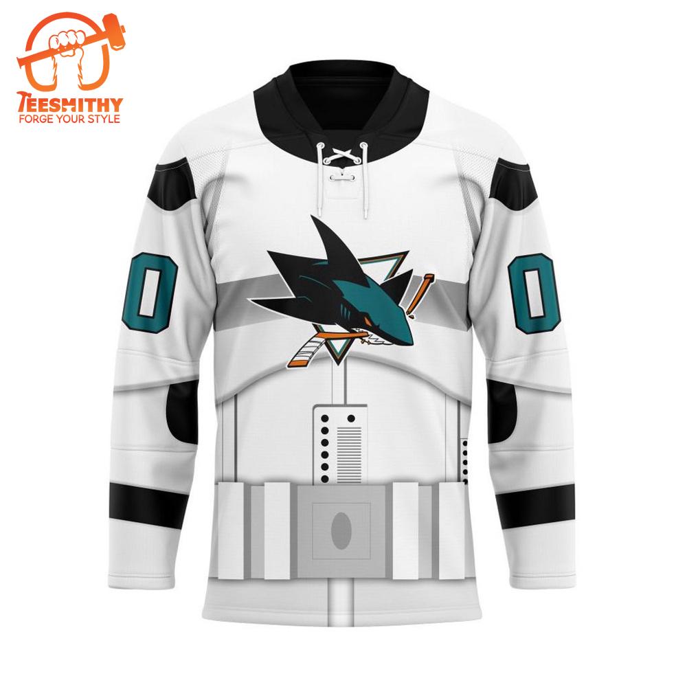 NHL San Jose Sharks Personalized Star Wars Stormtrooper Hockey Jersey