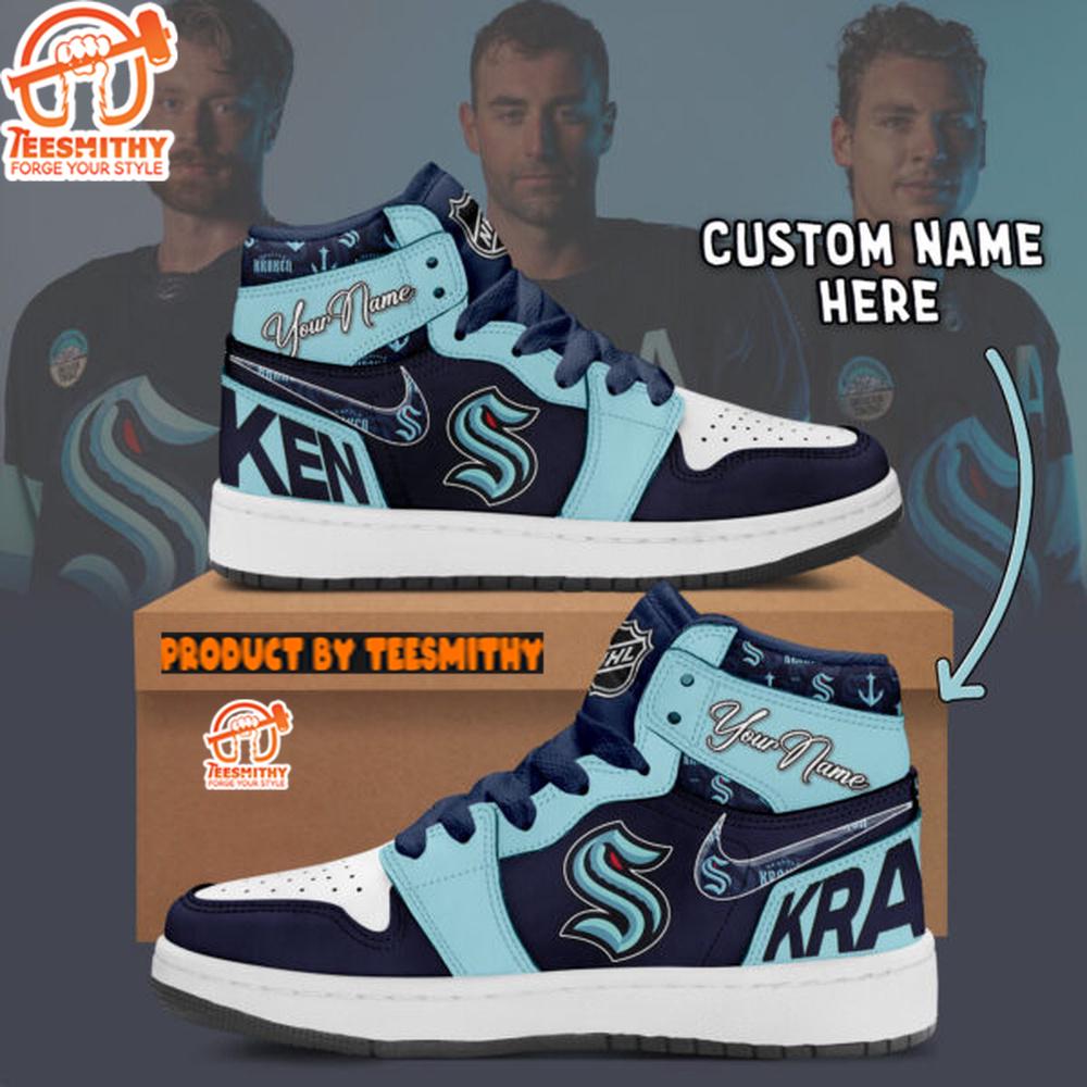 NHL Seattle Kraken Air Jordan 1 Shoes