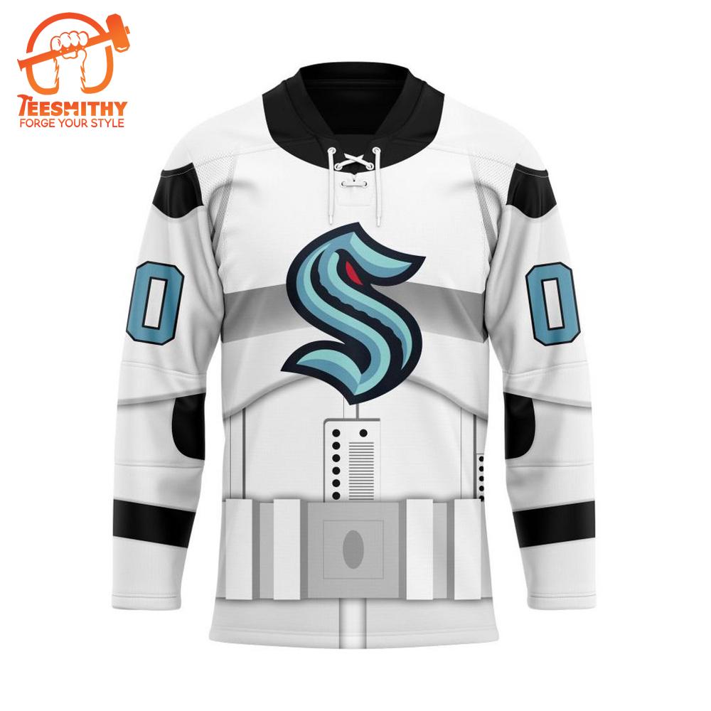 NHL Seattle Kraken Personalized Star Wars Stormtrooper Hockey Jersey