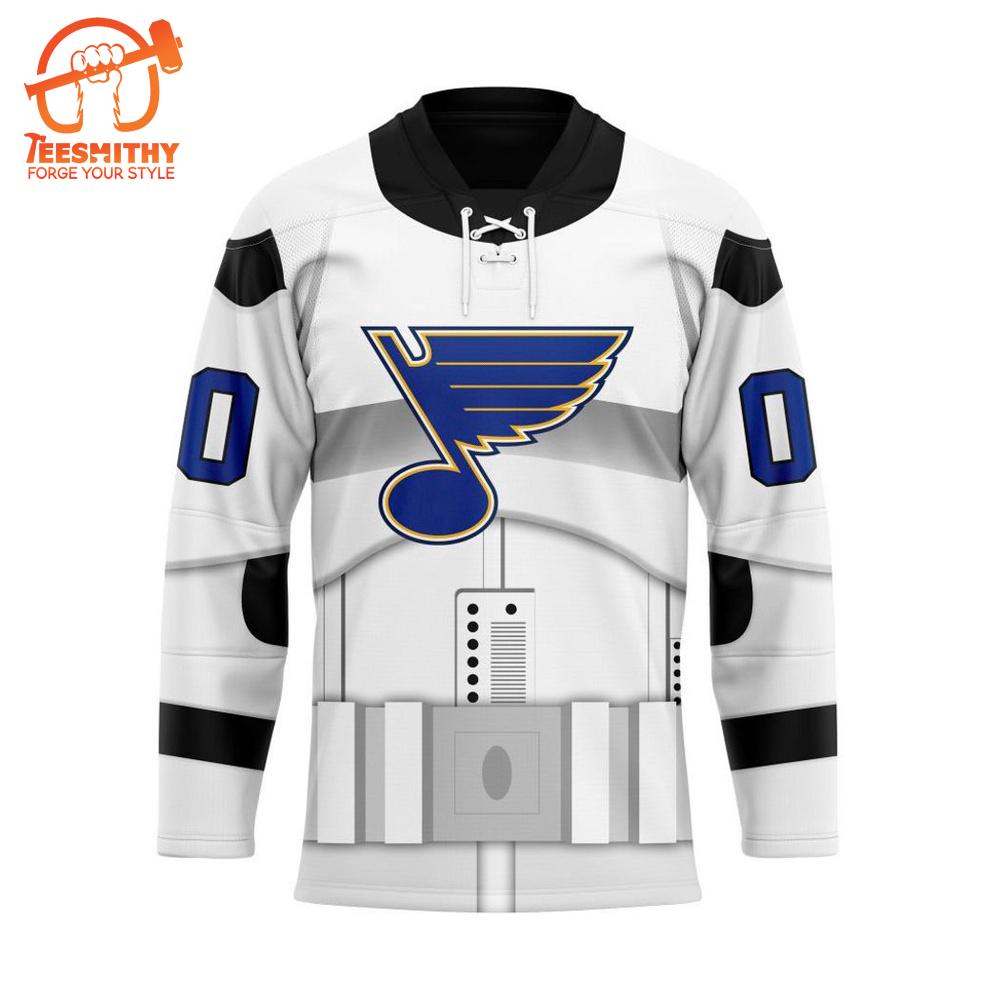 NHL St. Louis Blues Personalized Star Wars Stormtrooper Hockey Jersey