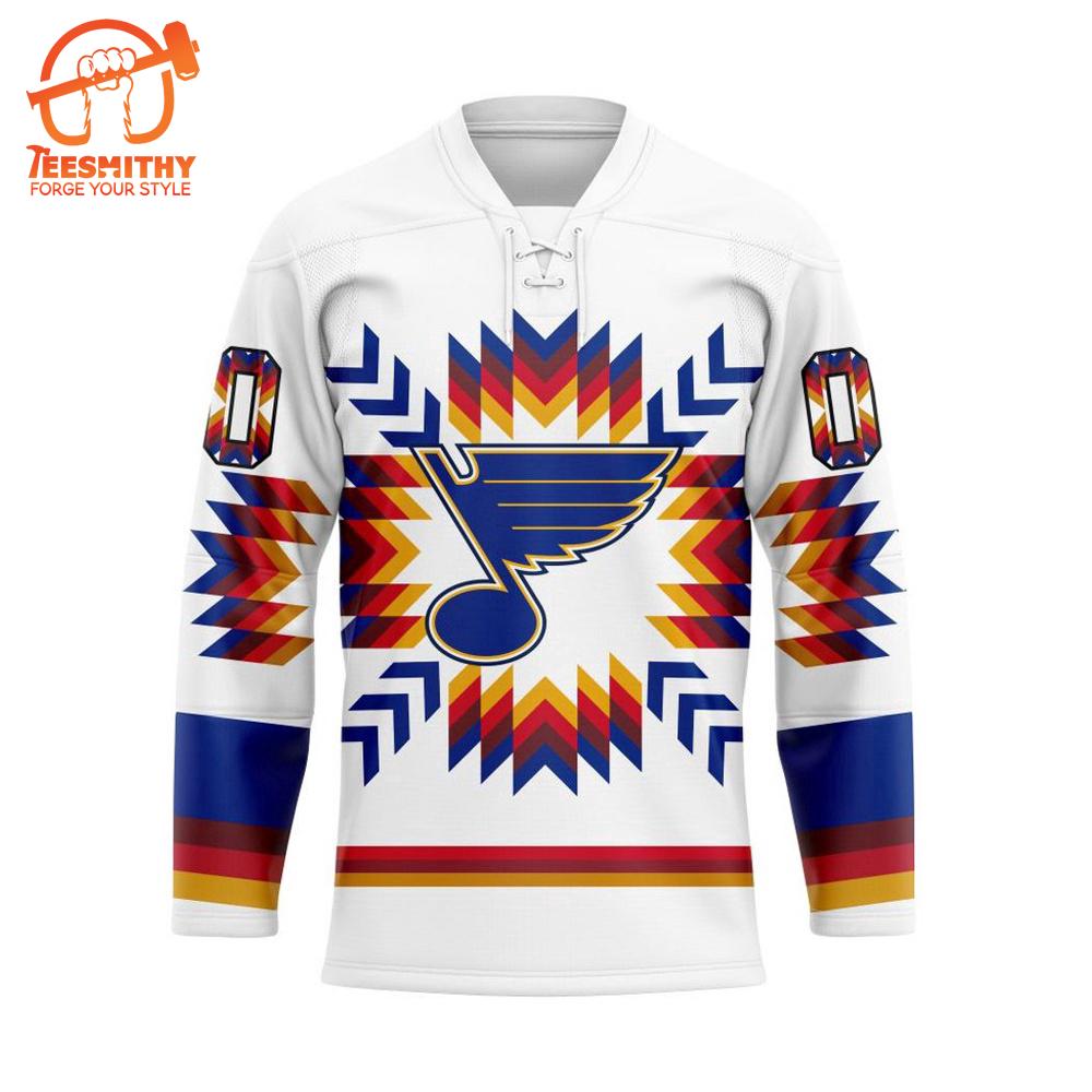 NHL St. Louis Blues Special Design With Native Pattern Hockey Jersey