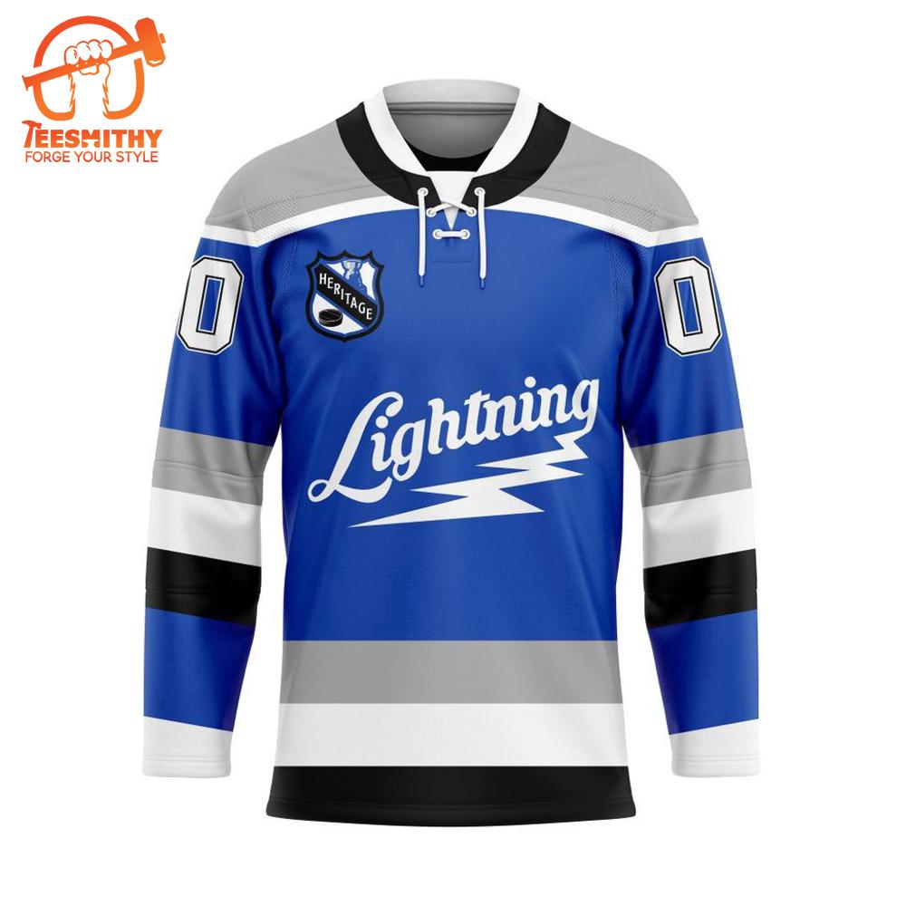 NHL Tampa Bay Lightning Personalized Heritage Hockey Jersey Design