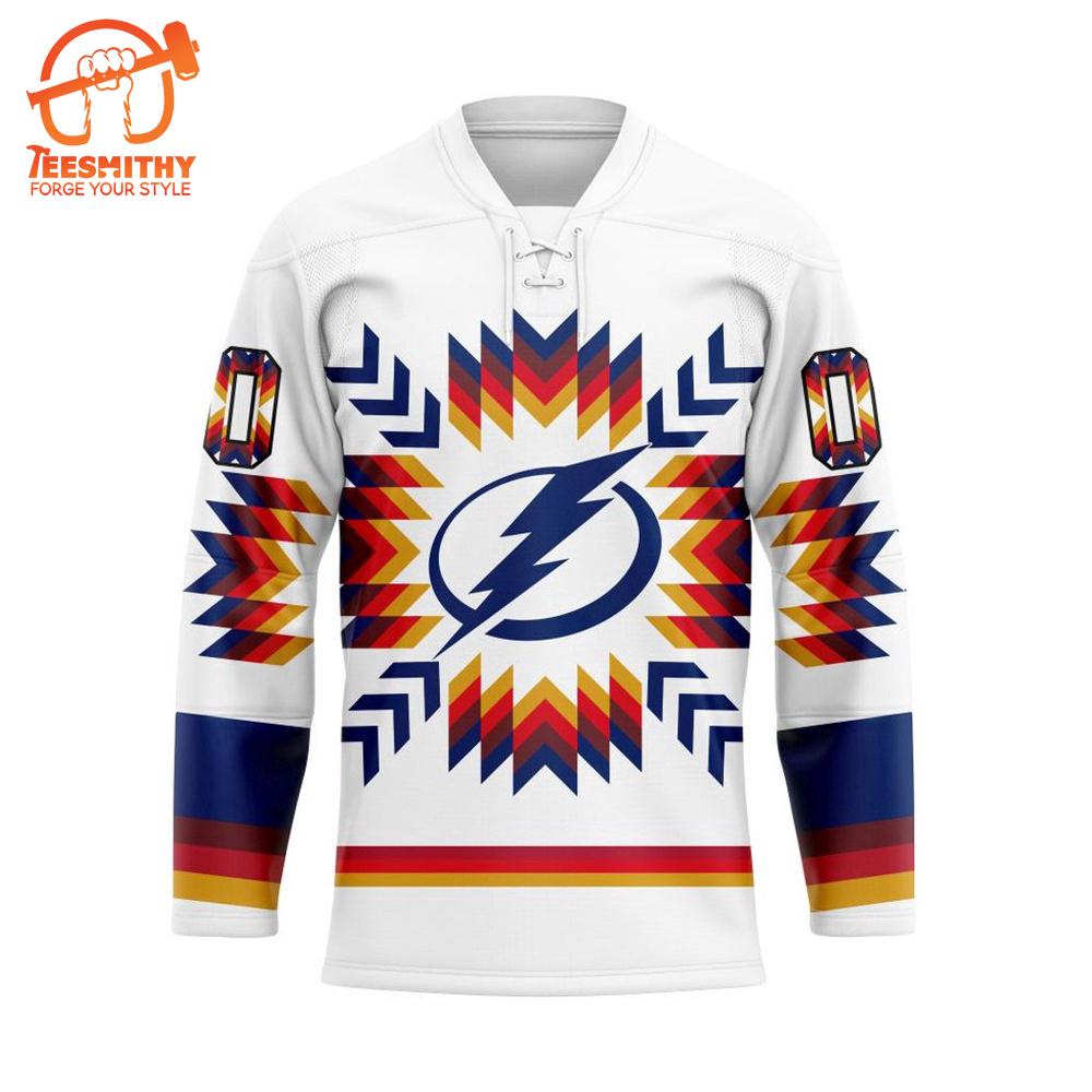 NHL Tampa Bay Lightning Special Design With Native Pattern Hockey Jersey