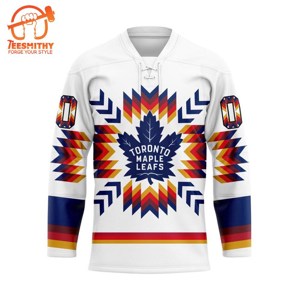 NHL Toronto Maple Leafs Special Design With Native Pattern Hockey Jersey