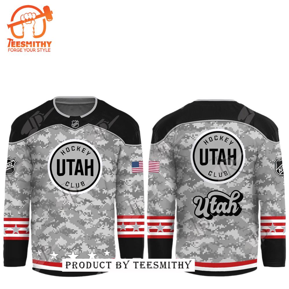 NHL Utah Arctic Camo 2024 Salute to Service Club Hockey Jersey