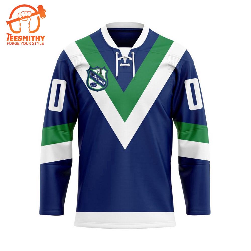 NHL Vancouver Canucks Personalized Heritage Hockey Jersey Design