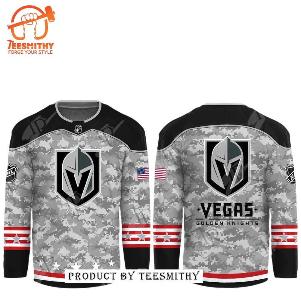 NHL Vegas Golden Knights Arctic Camo 2024 Salute to Service Club Hockey Jersey