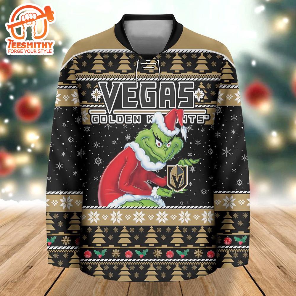 NHL Vegas Golden Knights Grinch Hockey Jersey