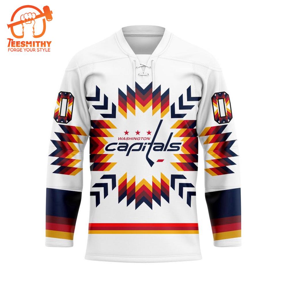 NHL Washington Capitals Special Design With Native Pattern Hockey Jersey