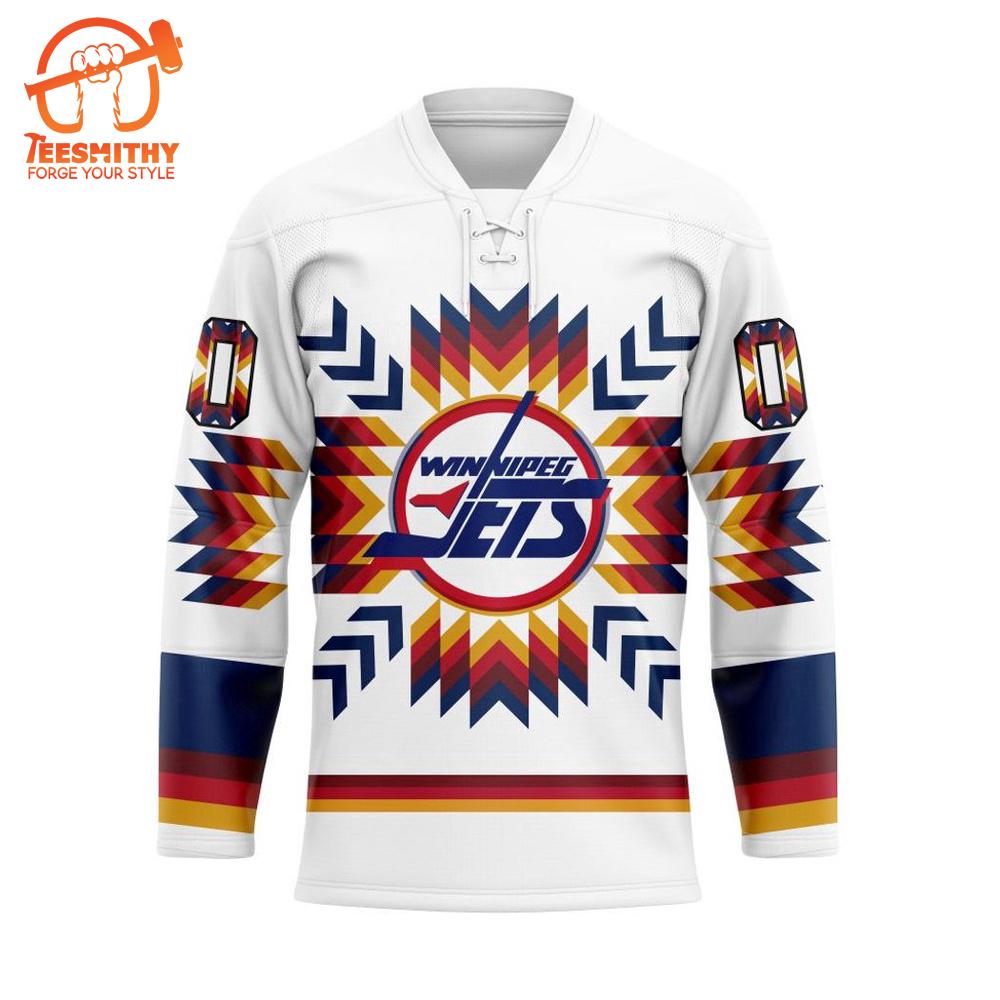 NHL Winnipeg Jets Special Design With Native Pattern Hockey Jersey