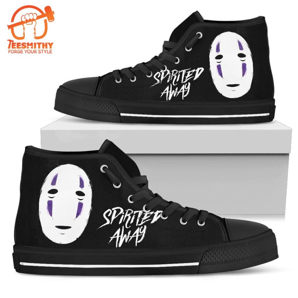 No-Face Sneakers Kaonashi Spirited Away High Top Shoes Fan