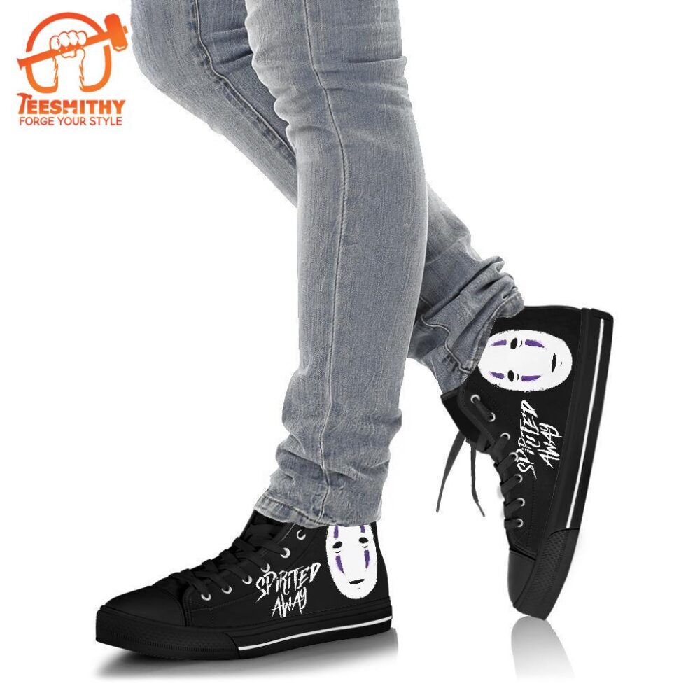 No-Face Sneakers Kaonashi Spirited Away High Top Shoes Fan