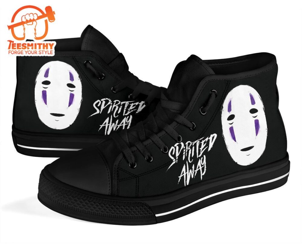 No-Face Sneakers Kaonashi Spirited Away High Top Shoes Fan