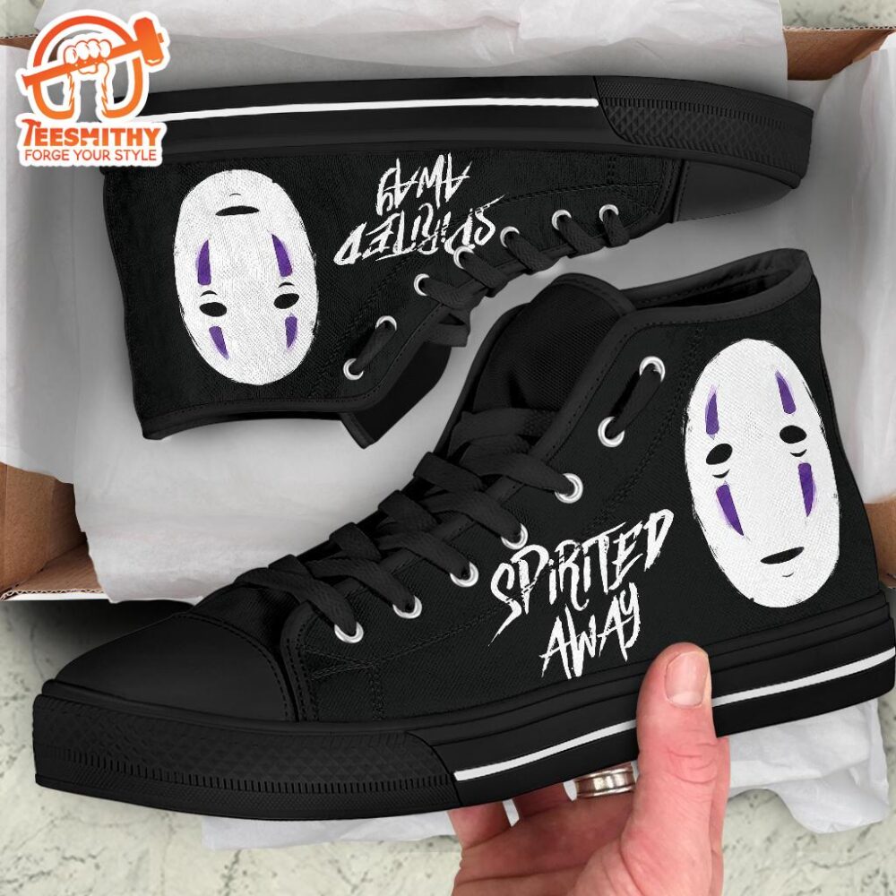 No-Face Sneakers Kaonashi Spirited Away High Top Shoes Fan