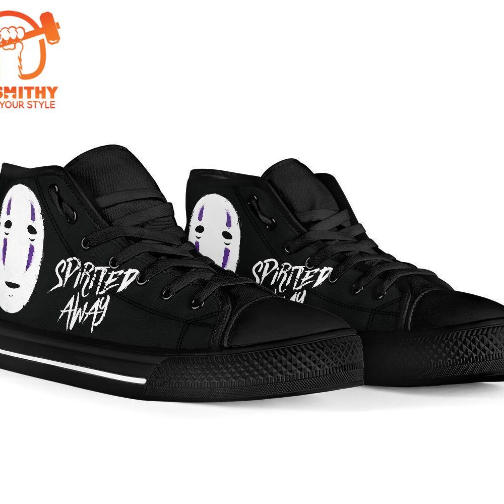 No-Face Sneakers Kaonashi Spirited Away High Top Shoes Fan