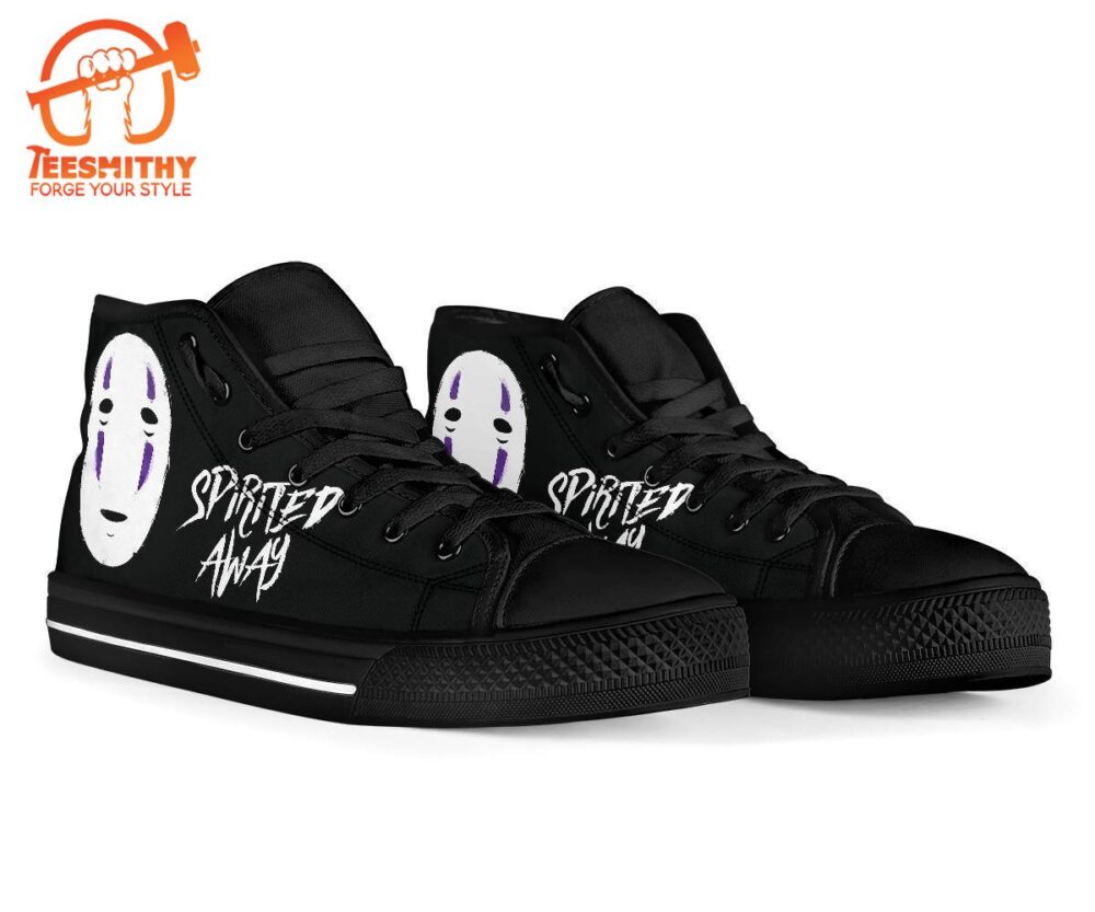 No-Face Sneakers Kaonashi Spirited Away High Top Shoes Fan