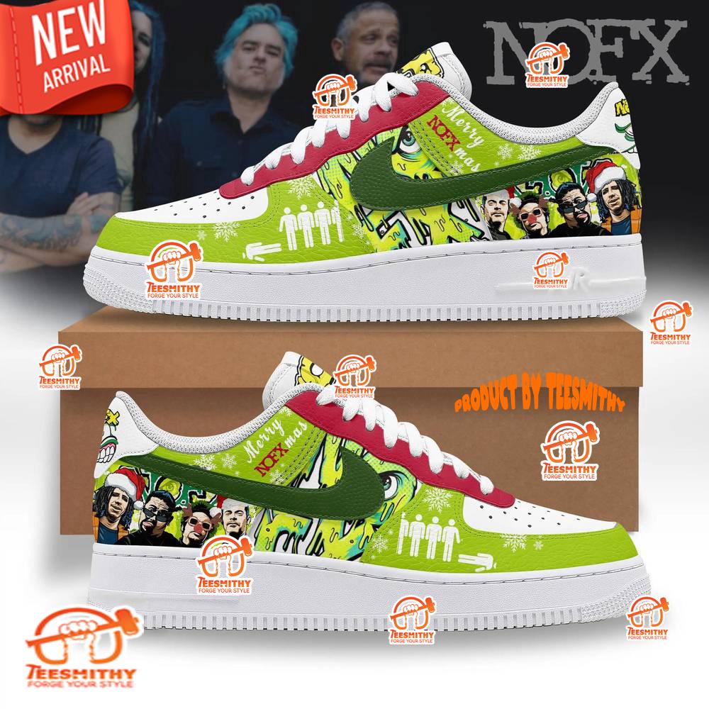 NOFX Band Christmas 2024 Limited Edition Nike Air Force 1 Shoes