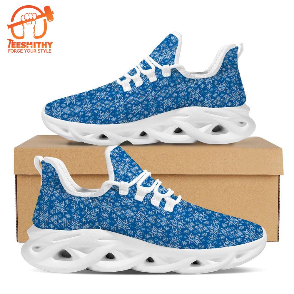 Nordic Knitted Christmas Print Pattern White Max Soul Shoes   Gift Christmas