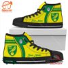 Norwich City Personalzied High Top Canvas Shoes