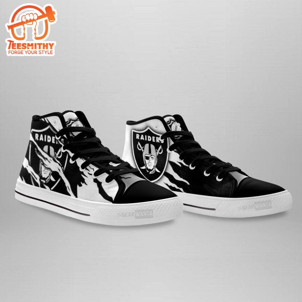 Oakland Raiders High Top Shoes Custom For Fans