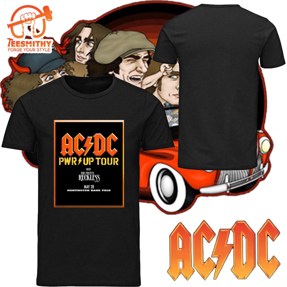 Official Cleveland Browns AC DC Power Up Tour 2025 Huntington Bank Field On May 28 With The Pretty Reckless t-shirt