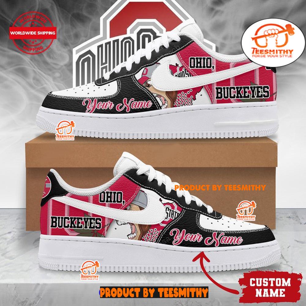 Ohio Buckeyes Custom Name Limited Edition Air Force 1 Shoes