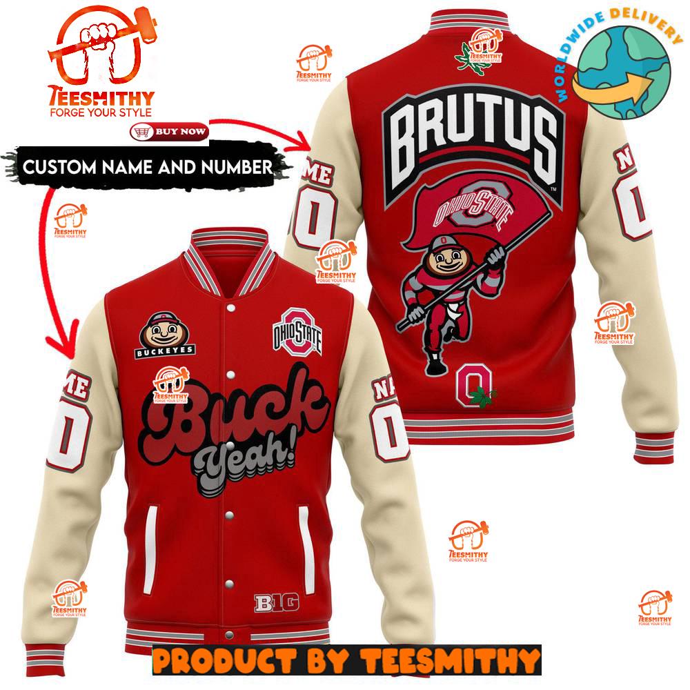 Ohio State Buckeyes Football Customized Baseball Jacket