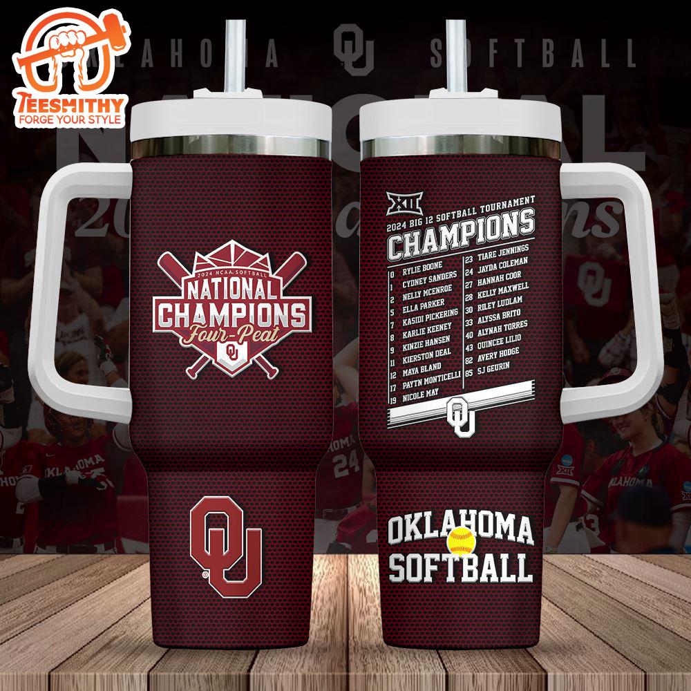 Oklahoma Sooners Women’s Softball 40oz Stanley Tumbler – Trending New Tumbler