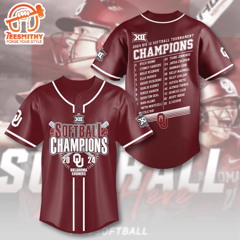 Oklahoma Sooners Women’s Softball Baseball Jersey Gift For Fan