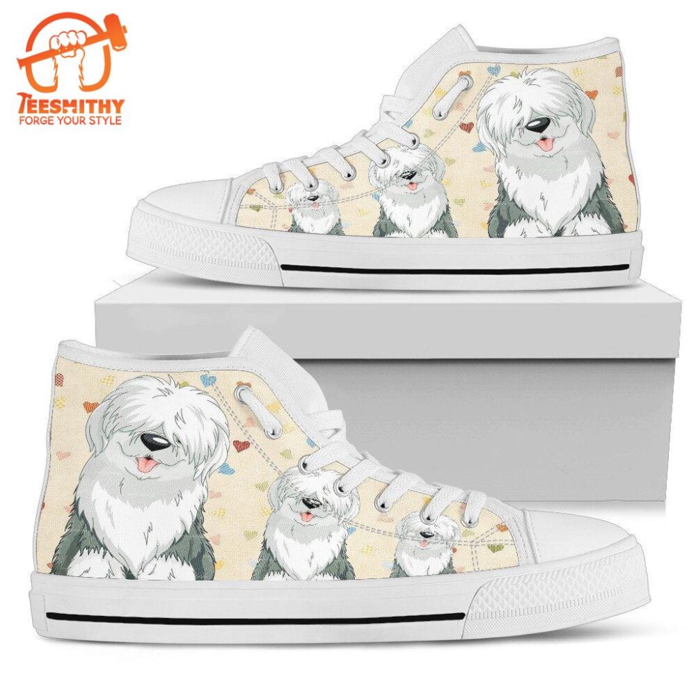 Old English Sheepdog Shoes High Top For Women