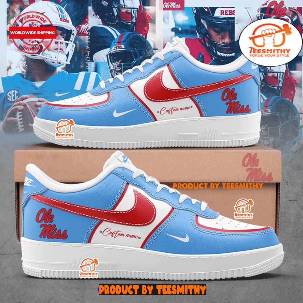 Ole Miss Football Custom Name For Fans Air Force 1 Shoes Shoes