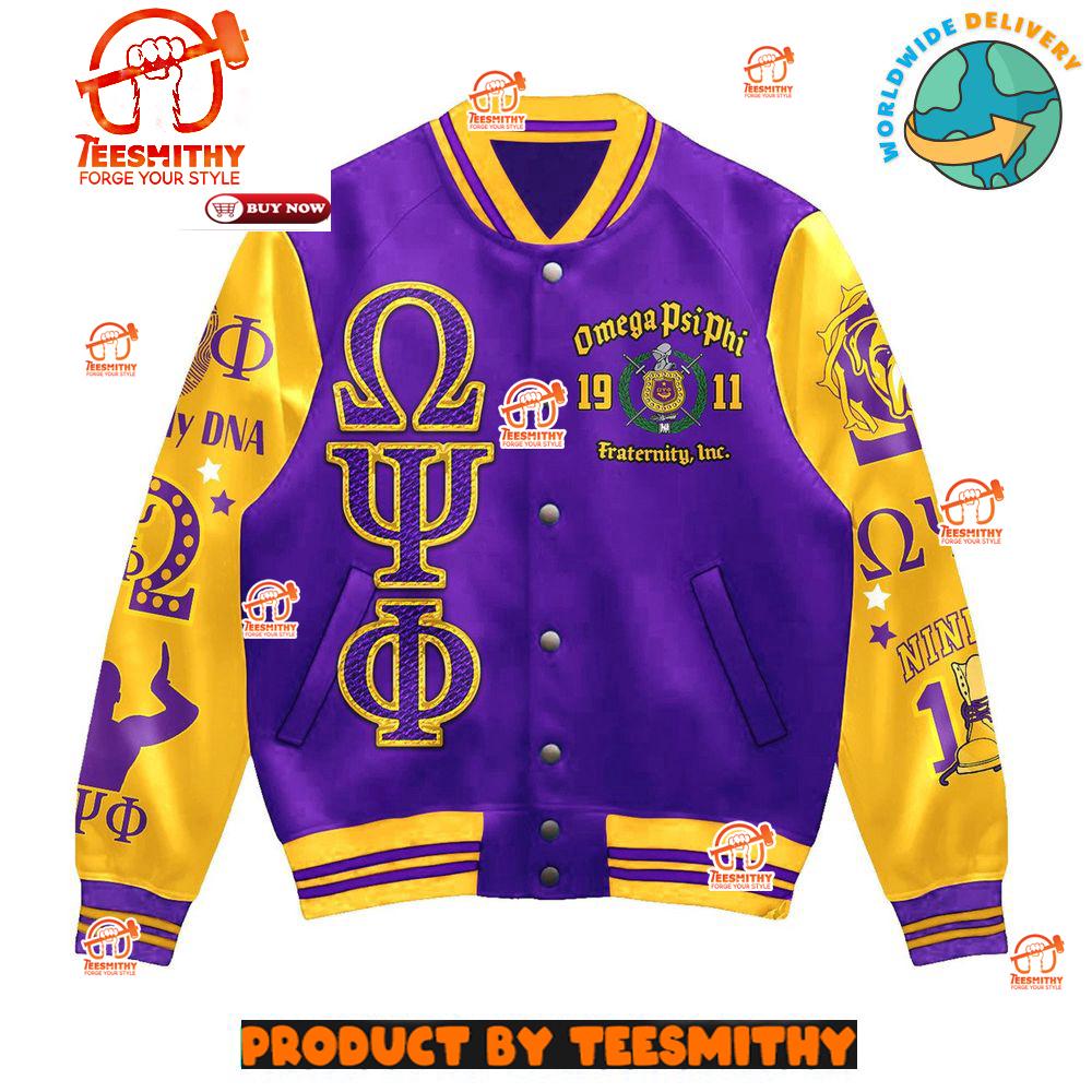 Omega Psi Phi 2025 Personalized Baseball Jacket