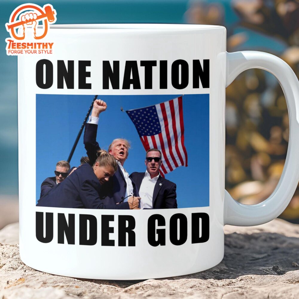 One Nation Under God Trump Fight 2024 Mug