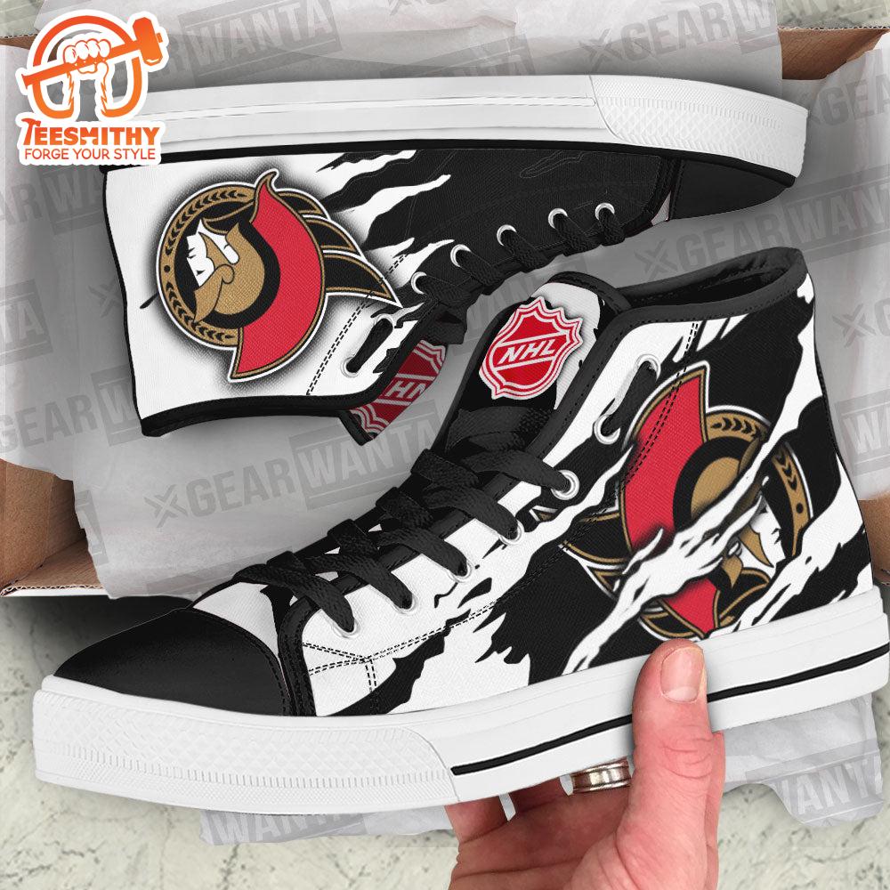 Ottawa Senators High Top Shoes Custom For Fans