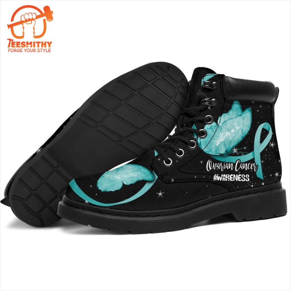 Ovarian Cancer Awareness Boots Ribbon Shoes Gift idea