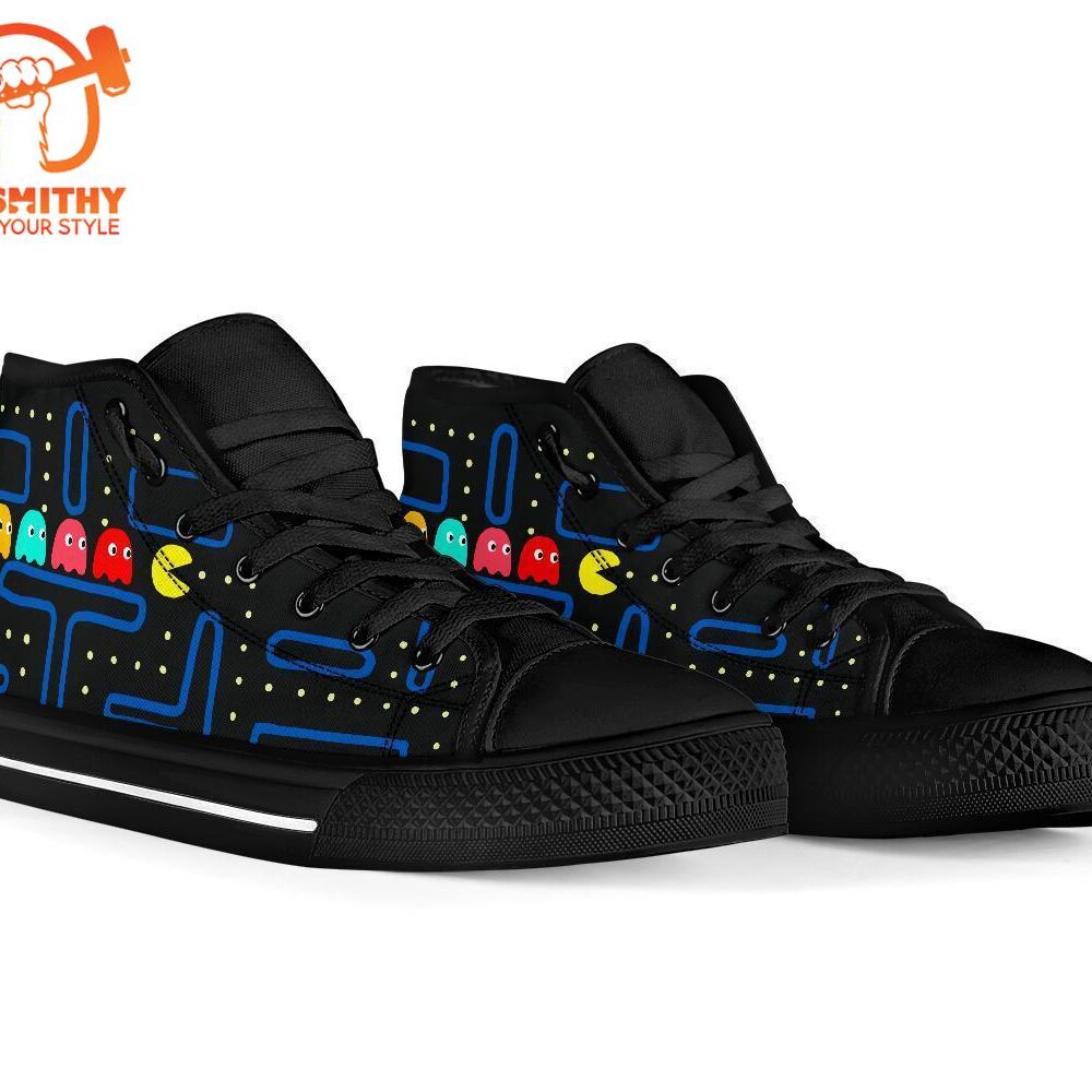 Pac-Man Sneakers Custom High Top Shoes Shoes Funny Gifts Idea