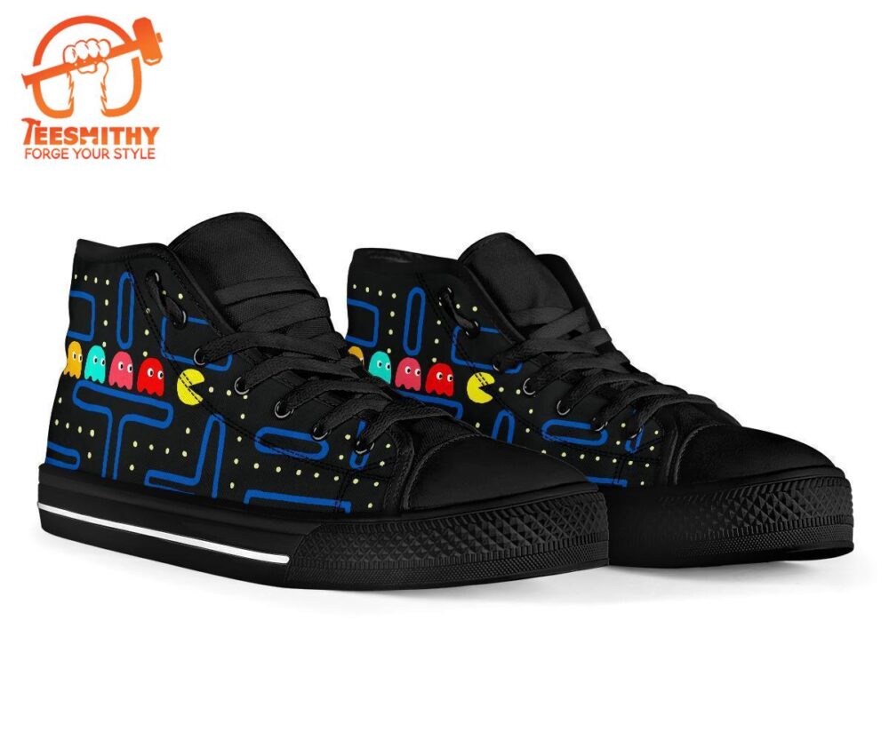 Pac-Man Sneakers Custom High Top Shoes Shoes Funny Gifts Idea