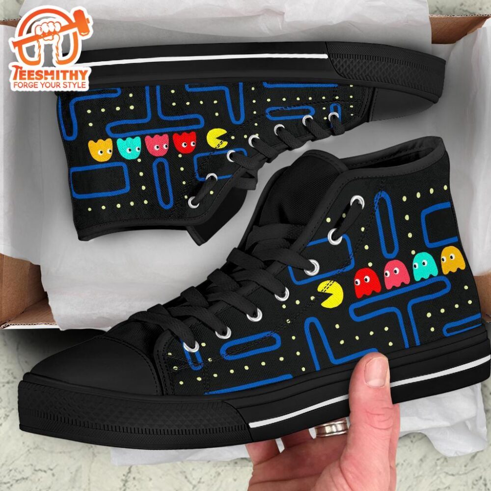 Pac-Man Sneakers Custom High Top Shoes Shoes Funny Gifts Idea