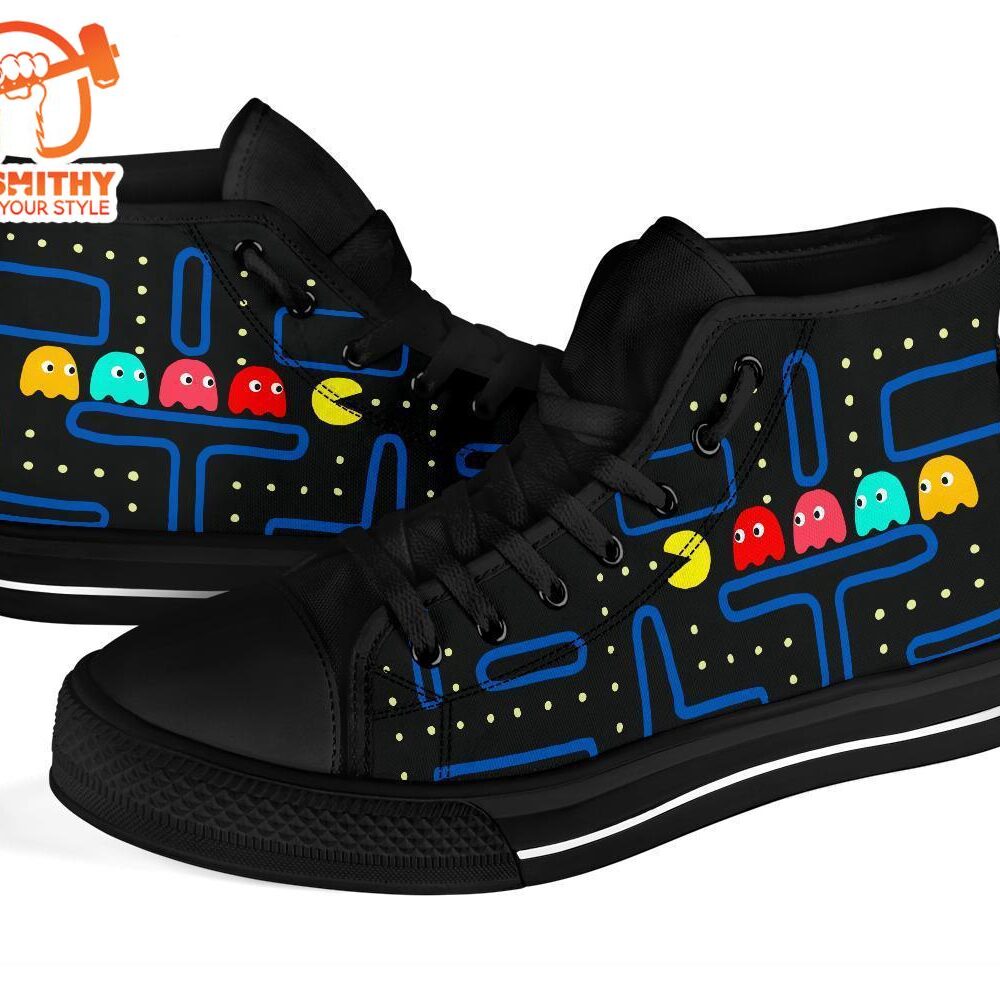 Pac-Man Sneakers Custom High Top Shoes Shoes Funny Gifts Idea