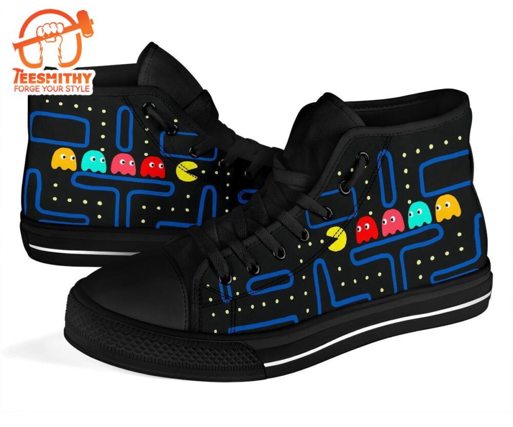 Pac-Man Sneakers Custom High Top Shoes Shoes Funny Gifts Idea