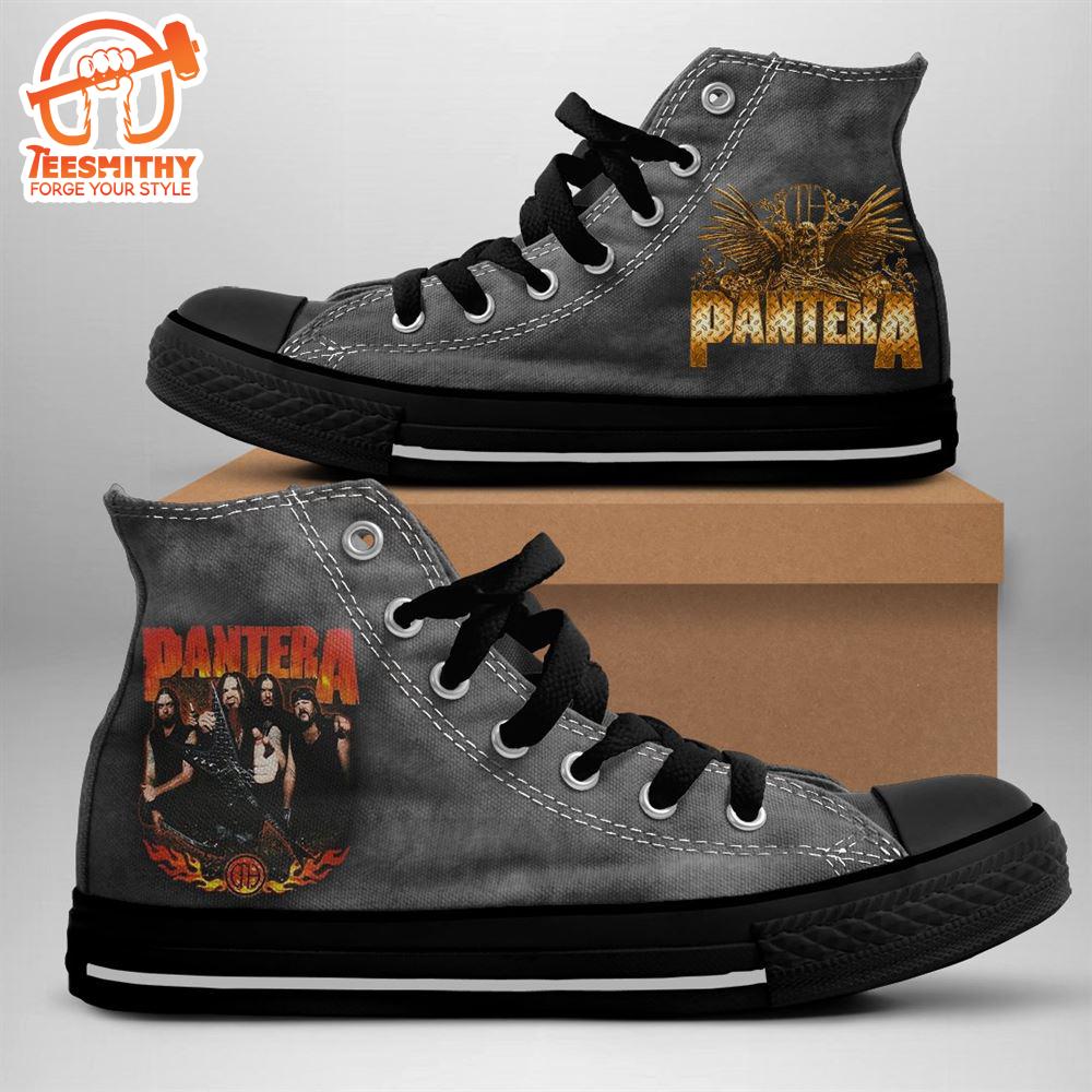 Pantera Members Grey Shoes, Dimebag Darrell, Pantera High Top Shoes