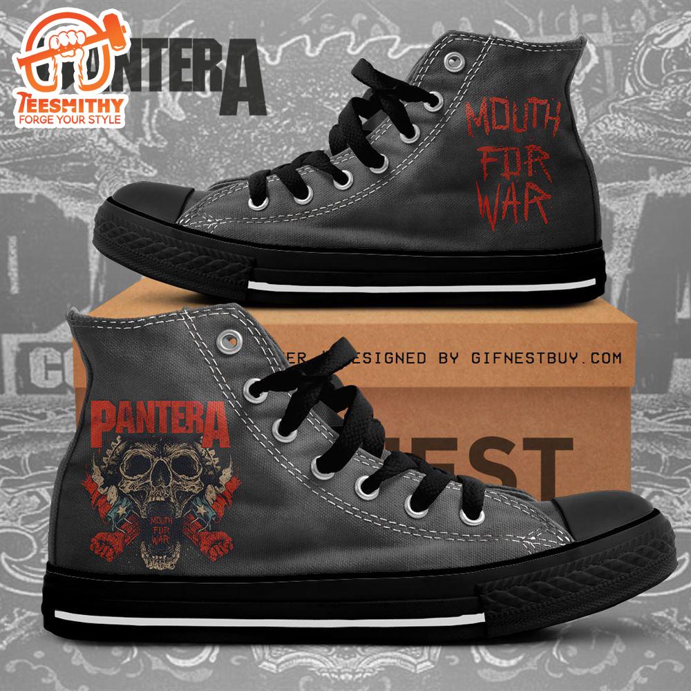 Pantera Mouth For War Shoes, Dimebag Darrell, Pantera High Top Shoes