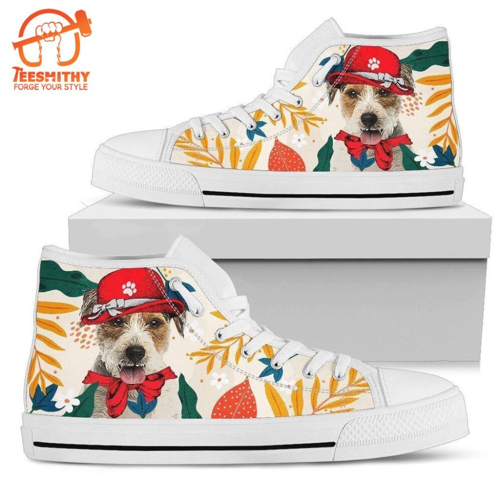 Parson Russell Dog Sneakers Women High Top Shoes Funny