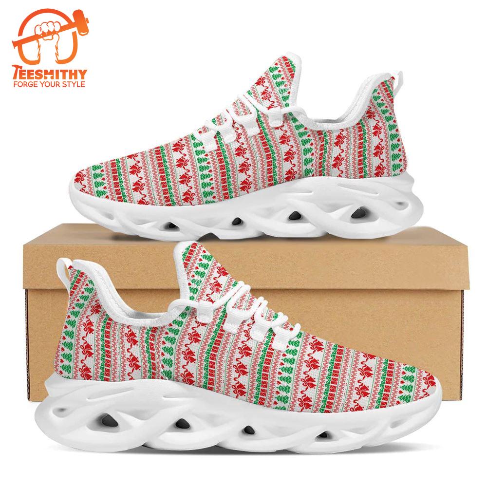 Party Knitted Christmas Print Pattern White Max Soul Shoes   Gift Christmas